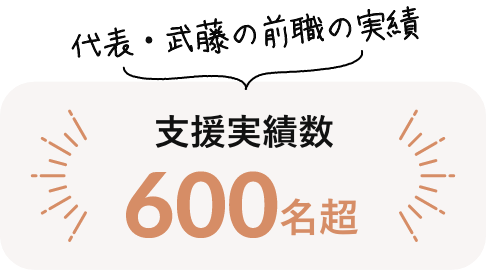 支援実績数 600名超